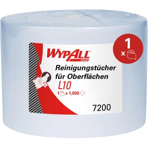 Produktbild für Putztuchrolle Wypall L10, 7200, Airflex-Technologie, blau