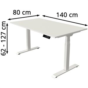 Produktbild für Schreibtisch Kerkmann Move 1 stable, weiß / weiß