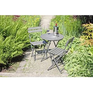 Produktbild für Bistrotisch Garden-Pleasure LUGO, wetterfest, rund, 3-teilig