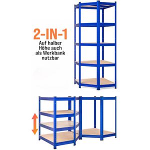 Produktbild für Schwerlastregal Monzana 109721, 5 Holzböden