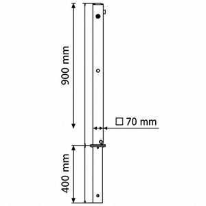 Produktbild für Absperrpfosten Schake 470UNHB, rot/weiß, aus Metall
