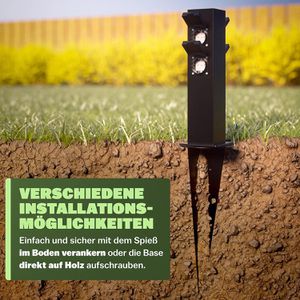 Produktbild für Gartensteckdose Monzana mit Erdspieß