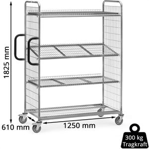 Produktbild für Kommissionierwagen Fetra 28332, verzinkt