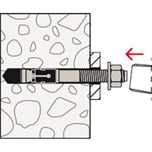 Produktbild für Schwerlastdübel Fischer FBN II 10/10 R, Edelstahl