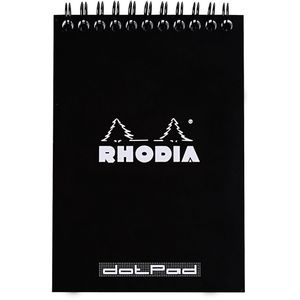 Produktbild für Notizblock Rhodia 135039C, dotpad, schwarz, A6