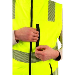 Produktbild für Warnweste ASATEX Prevent Softshell, signalgelb-schwarz
