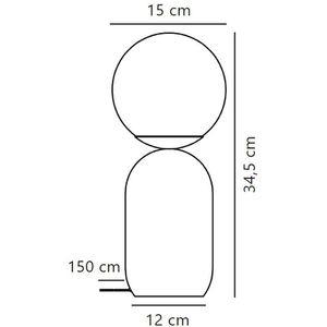 Produktbild für Tischlampe Nordlux Notti, grün mit E14-Fassung