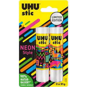 Klebestift UHU Neon Edition, 21g, 2 Stück