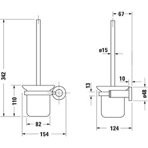 Produktbild für WC-Bürste Duravit D-Code, 0099271000, weiß