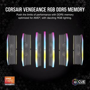 Produktbild für Arbeitsspeicher Corsair Vengeance RGB, CMH64GX5M2B6000Z30