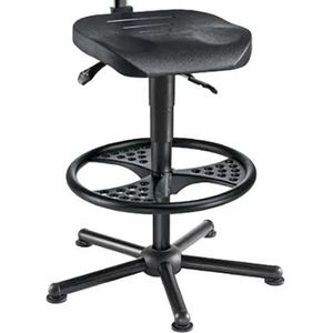 Produktbild für Arbeitsstuhl meychair W15-25-H-PU-FR3,XXL, schwarz
