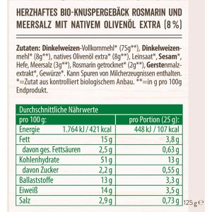 Produktbild für Cracker Dr.Kargs Hütts Vollkorn Knabberei, BIO