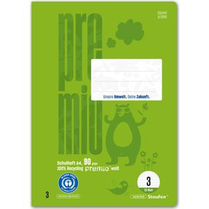 Produktbild für Schulheft Staufen Premio, 040784003, für 3. Klasse, A4