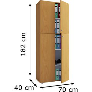 Produktbild für Aktenschrank VCM Lona XXL 914115, aus Holz