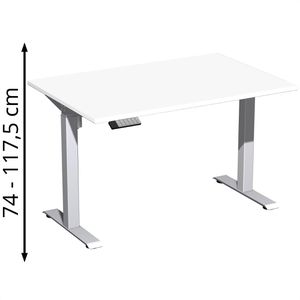 Schreibtisch Geramöbel Elevate Home, weiß / silber