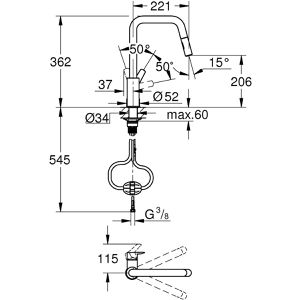 Produktbild für Küchenarmatur GROHE Start 30631000, chrom