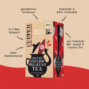 Produktbild für Tee Cupper English Breakfast, Schwarzer Tee, BIO