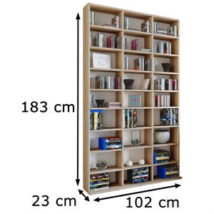 Produktbild für CD-Regal VCM Megosa Maxi, 912423, sonoma eiche