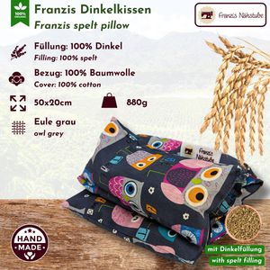 Produktbild für Wärmekissen Franzis-Nähstube Eule, 50 x 20cm, mit Dinkelkernen