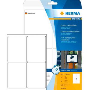 Folienetiketten Herma 9534 Outdoor, weiß matt