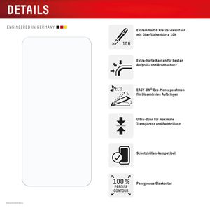 Produktbild für Displayschutzfolie Displex Panzerglas 2D, 10H