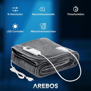 Produktbild für Heizdecke Arebos 105460, grau