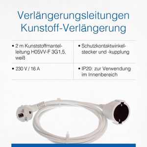 Produktbild für Verlängerungskabel as-Schwabe 50201, für innen
