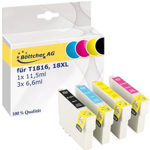 AG Multipack, C13T181640, T1816 cyan, 18XL Böttcher gelb – magenta, Tinte Epson Gänseblümchen, schwarz,