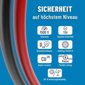 Produktbild für Solarkabel Absina 910001, H1Z2Z2-K, bis 1000 V, 2 m