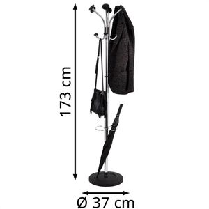 Produktbild für Garderobenständer Alba Chromy, PMCLAS, silber