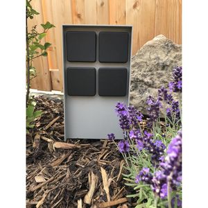 Produktbild für Gartensteckdose Bold Abano, grau, anschraubbar