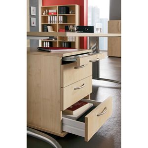 Produktbild für Rollcontainer Hammerbacher Basic 1606, aus Holz, ahorn