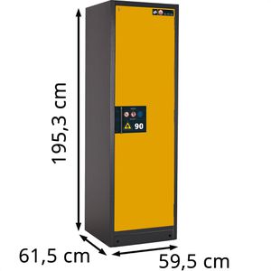 Produktbild für Gefahrstoffschrank asecos Q-Classic 90, 33407, mit 3 Fachböden