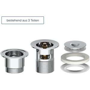 Produktbild für Ablaufgarnitur Kirchhoff Pop Up Ventil, aus Messing