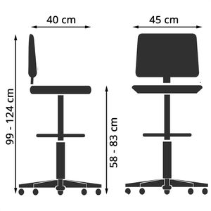 Produktbild für Arbeitsstuhl hJh-OFFICE Top Work B, schwarz
