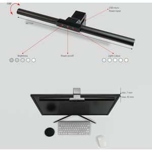 Produktbild für Monitorlampe FeinTech LTL00700, mit USB und LED