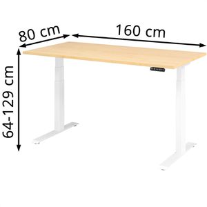 Produktbild für Schreibtisch Hammerbacher XDKB 16, ahorn / weiß