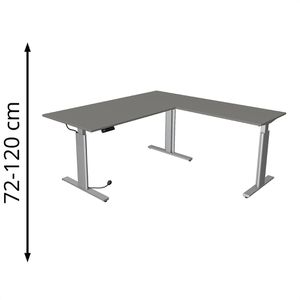 Schreibtisch Kerkmann Move 3 Tube, graphit / silber