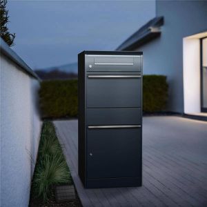 Produktbild für Paketbriefkasten Metzler Bispo LED, anthrazit