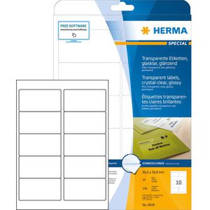 Folienetiketten Herma 8018, transparent glänzend