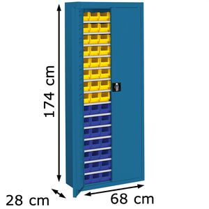 Produktbild für Magazinschrank Mauser MKST4/17A, blau