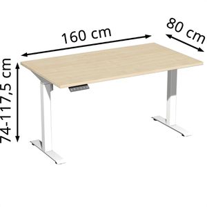Produktbild für Schreibtisch Geramöbel Elevate Home, ahorn / weiß