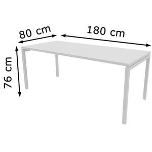 Produktbild für Schreibtisch Quadrifoglio Idea+ 01, weiß / weiß