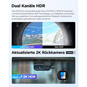 Produktbild für Dashcam VIOFO A229 Plus 2CH, Auto