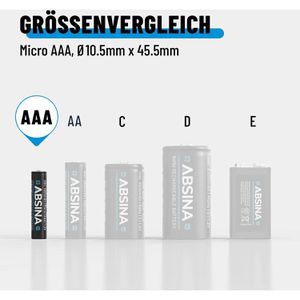 Produktbild für Akku Absina 1,2 V, 1050 mAh