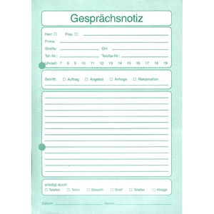 Produktbild für Gesprächsnotiz Böttcher-AG A5
