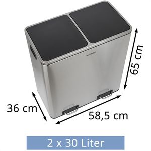 Produktbild für Mülleimer Les-Collectors N904, silber