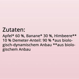 Produktbild für Fruchtpüree MOGLi Himbeere Quetschie,100% Frucht demeter, BIO