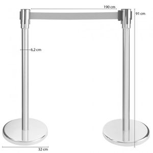 Produktbild für Personenleitsystem Böttcher-AG Premium, 95198, silber