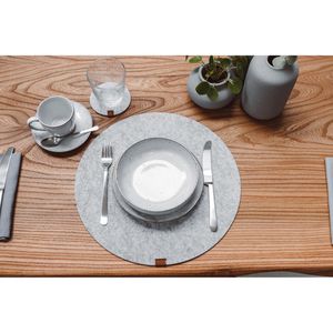 Produktbild für Untersetzer Miqio mit Leder Applikation, rund